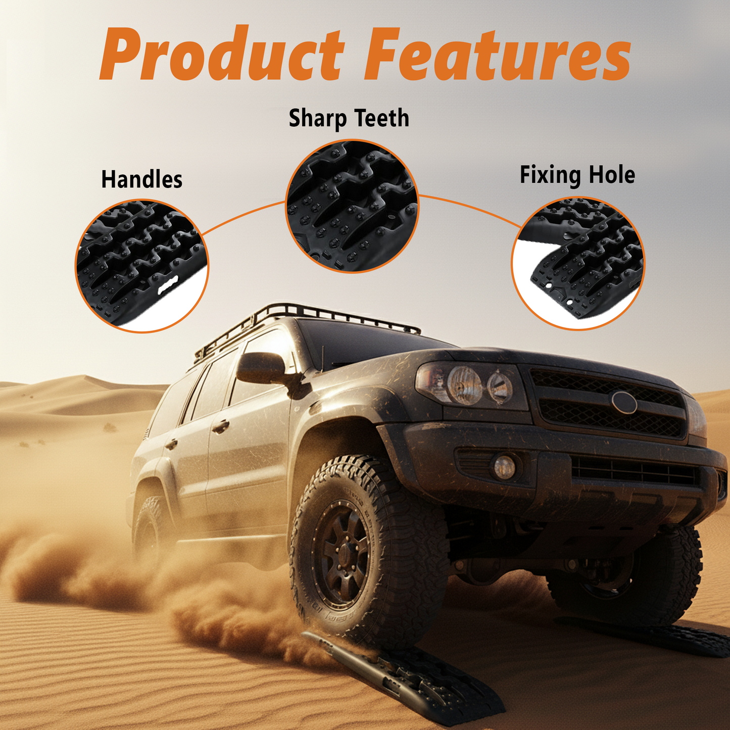 TAZEET 41in Recovery Boards Pair - Off-Road Traction Tracks for Sand & Mud