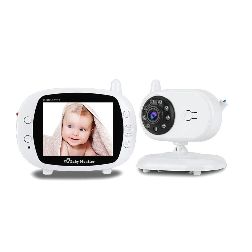 Wireless Baby Monitor | 3.5” HD LCD Display | Two-Way Audio | IR Night Vision | Lullabies | Meal Time Reminder - Tazeet.com