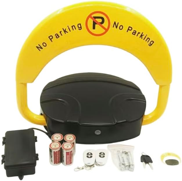 TAZEET Intelligent Remote Control Parking Lock with Alarm – Heavy-Duty Waterproof Car Parking Barrier