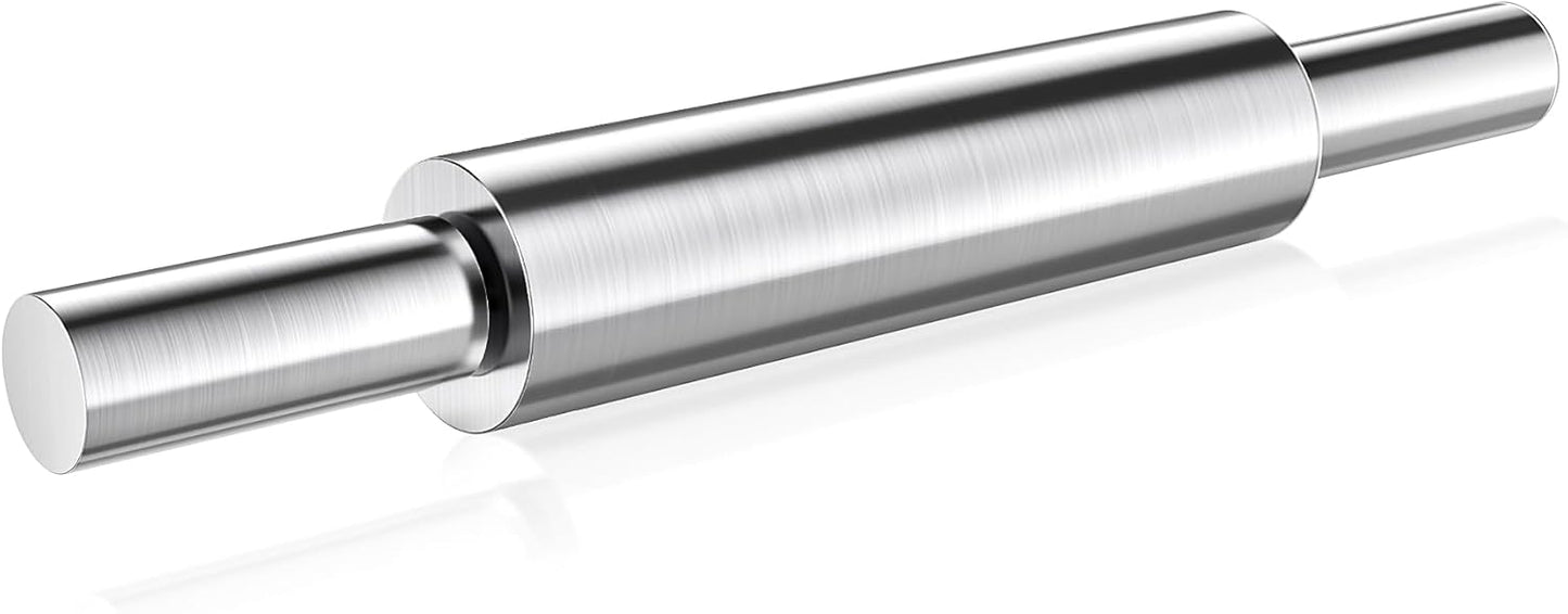 17 inch Stainless Steel Rolling Pin,Long Dough Roller for All Baking Needs - Tazeet.com