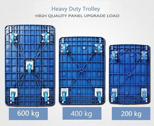 Foldable Platform Truck Dolly with Swivel Wheels - Heavy-Duty Moving Hand Truck for Home, Offices, Groceries and Warehouse Use - Tazeet.com