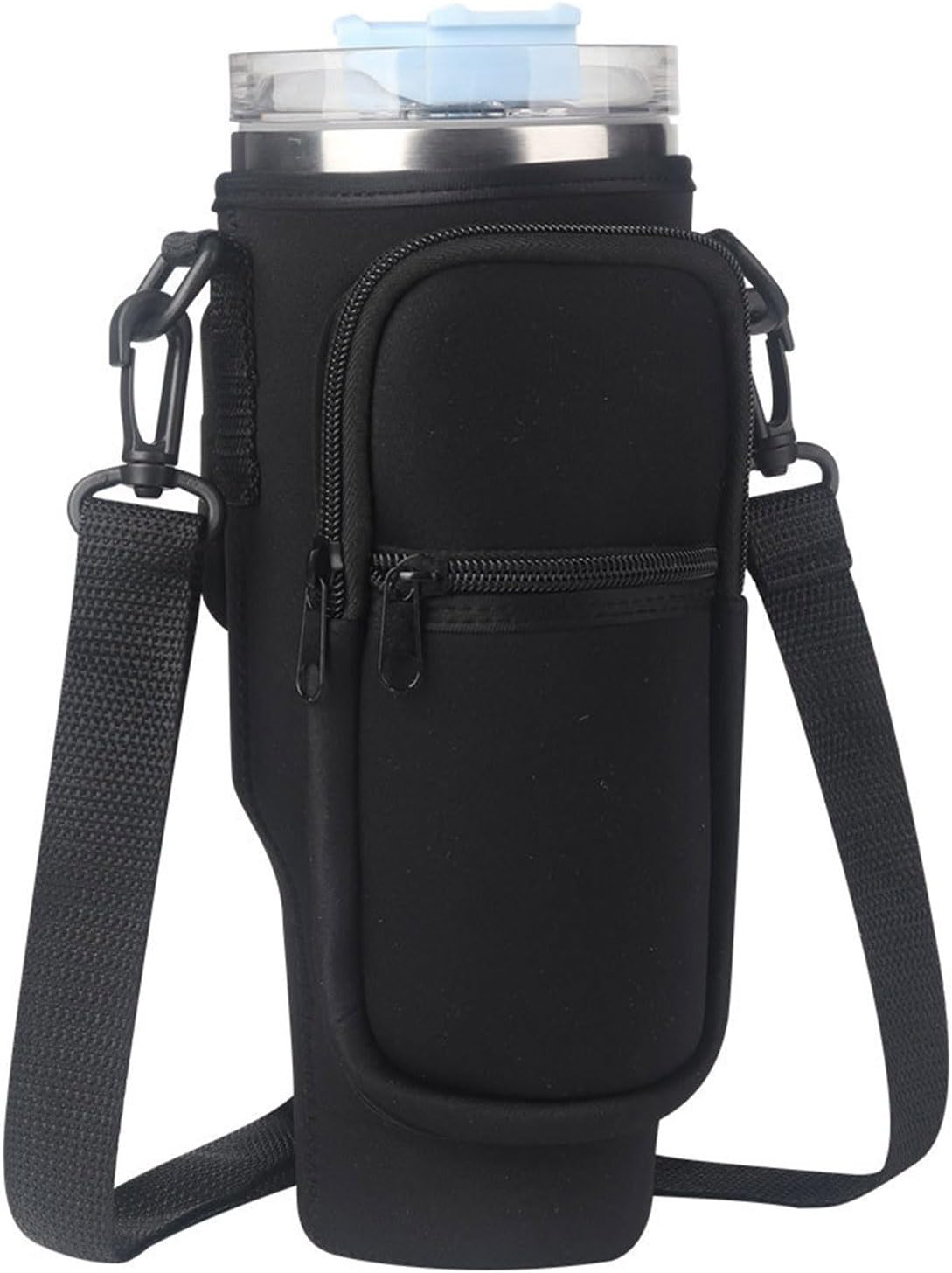 Stanley Mug Bag and Pouch with Adjustable Strap for Stanley 40oz and 30oz Tumbler – Neoprene Tumbler Bag with Phone Pocket, Scratch-Resistant Sleeve, Water Bottle Holder Accessories for Stanley - Tazeet.com