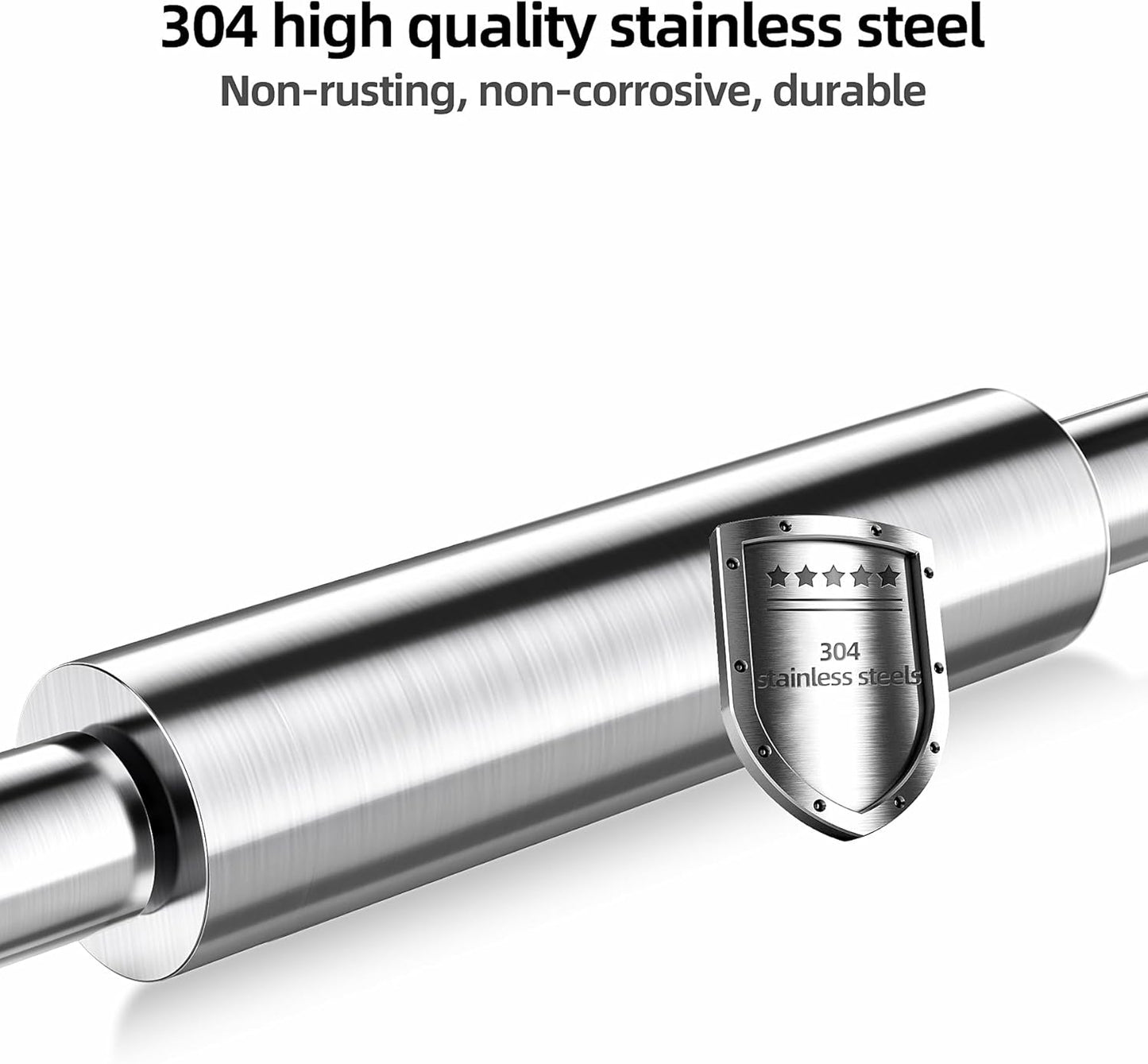 17 inch Stainless Steel Rolling Pin,Long Dough Roller for All Baking Needs - Tazeet.com