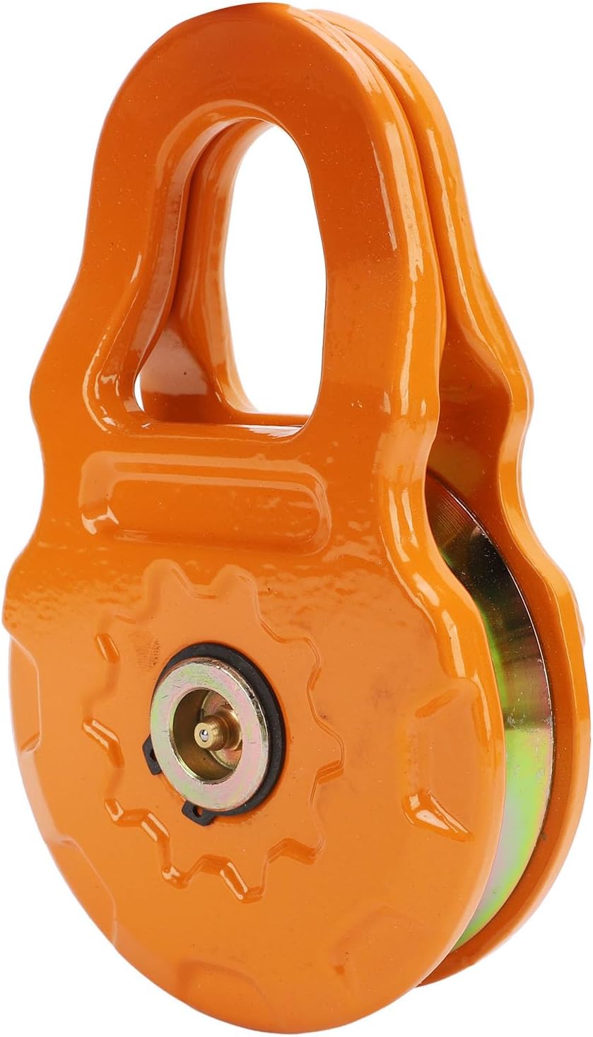 Dpofirs 50,000 Lbs (25T) Heavy-Duty Snatch Block – 25,000 Lbs (12.5T) Working Load Limit, Winch Pulley for Synthetic Rope & Steel Cable, for Tractor, Truck, ATV, UTV - Tazeet.com