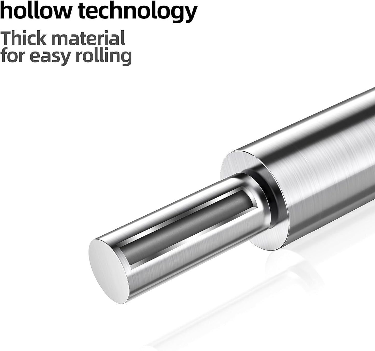17 inch Stainless Steel Rolling Pin,Long Dough Roller for All Baking Needs - Tazeet.com
