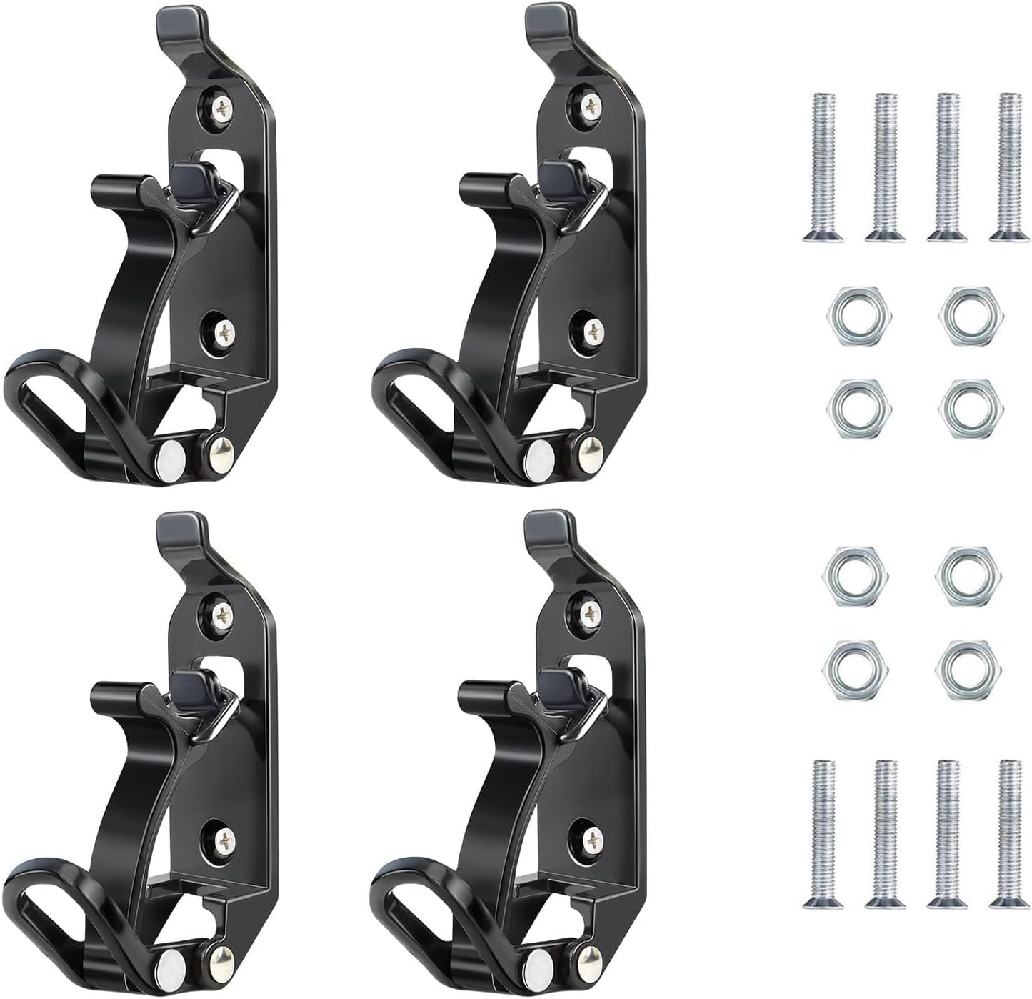 4-Pack Heavy Duty Shovel Holders for Truck - Roof Rack Mount, Metal Rubber Clamps for Tools & Equipment - Tazeet.com