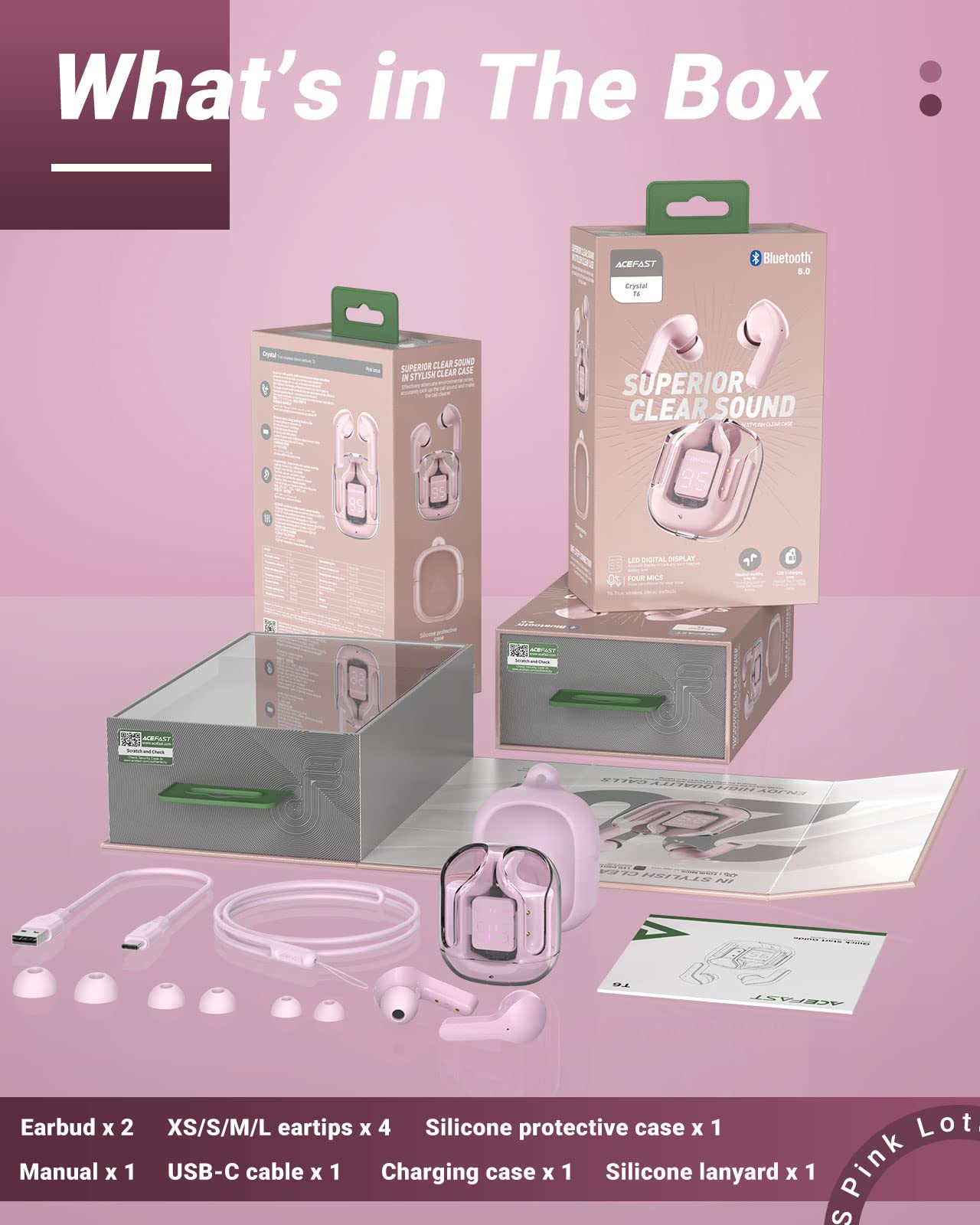 T6 Wireless Earbuds ENC Noise Cancelling, HiFi Stereo, LED Display & Mic - Tazeet.com