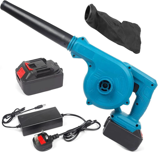 Cordless 2-in-1 Leaf Blower & Vacuum – Lightweight Handheld, 18,000 RPM, 2.0Ah Battery, for Garden, Car, and Home Cleaning