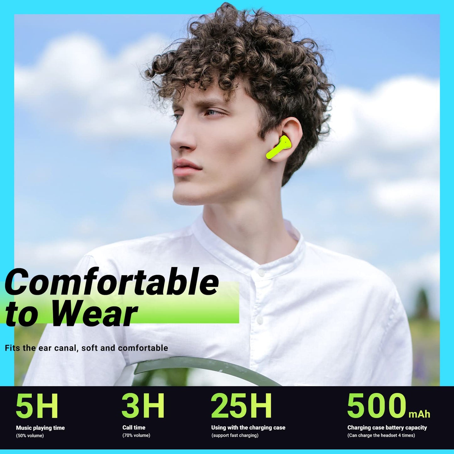 T6 Wireless Earbuds ENC Noise Cancelling, HiFi Stereo, LED Display & Mic - Tazeet.com