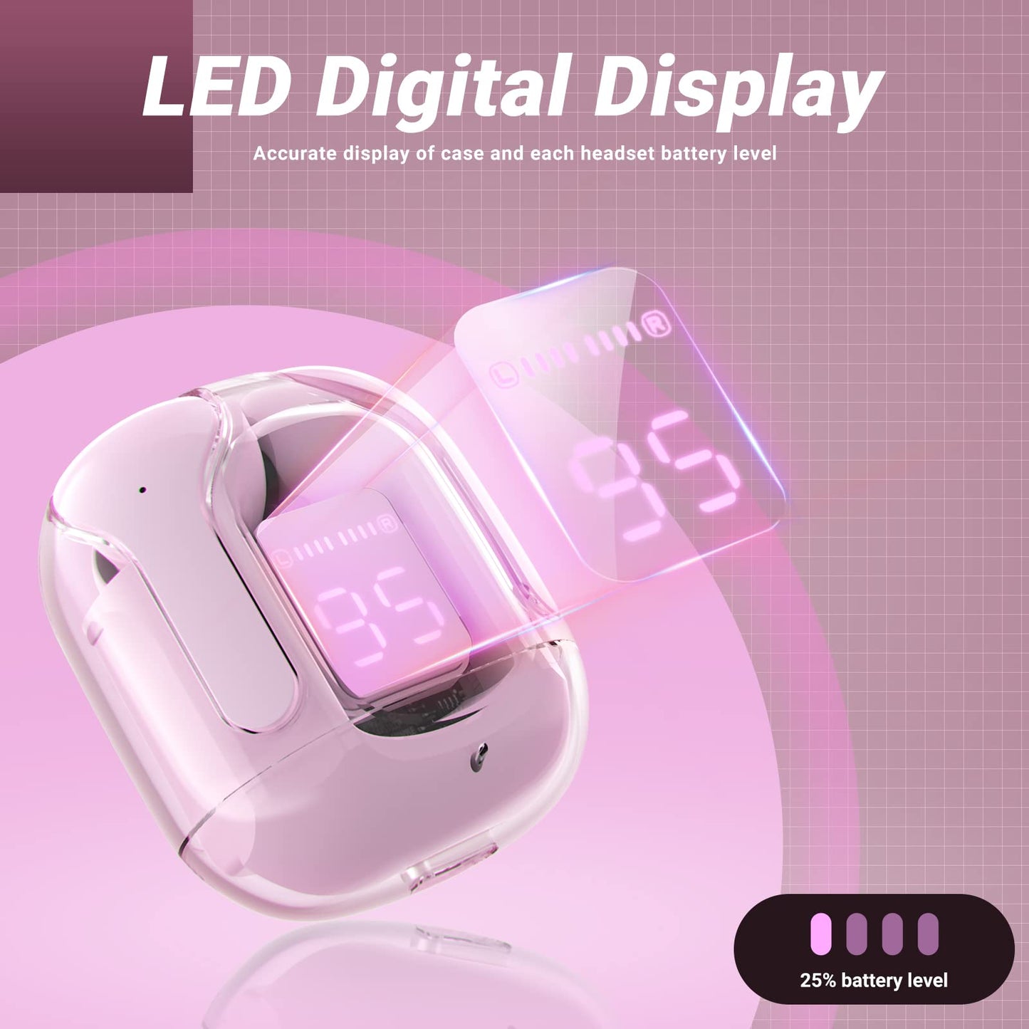 T6 Wireless Earbuds ENC Noise Cancelling, HiFi Stereo, LED Display & Mic - Tazeet.com