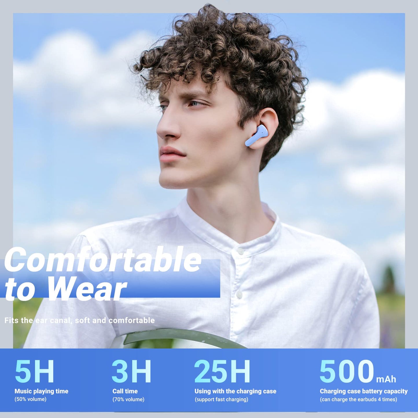 T6 Wireless Earbuds ENC Noise Cancelling, HiFi Stereo, LED Display & Mic - Tazeet.com