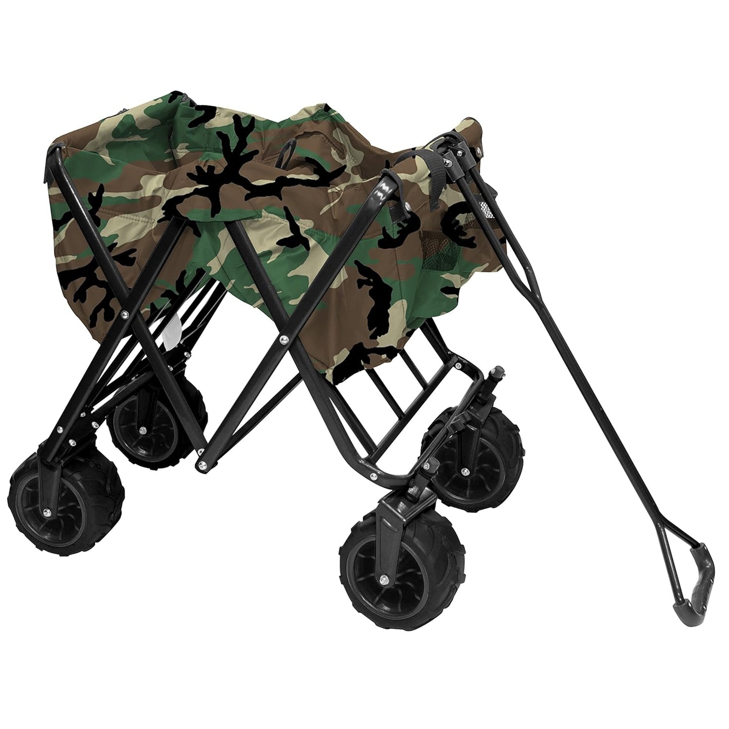 All-Terrain Folding Wagon with Steel Frame, Camo Print | 120 lbs Capacity | Creative Outdoor Distributor 900248-Camo - Tazeet.com