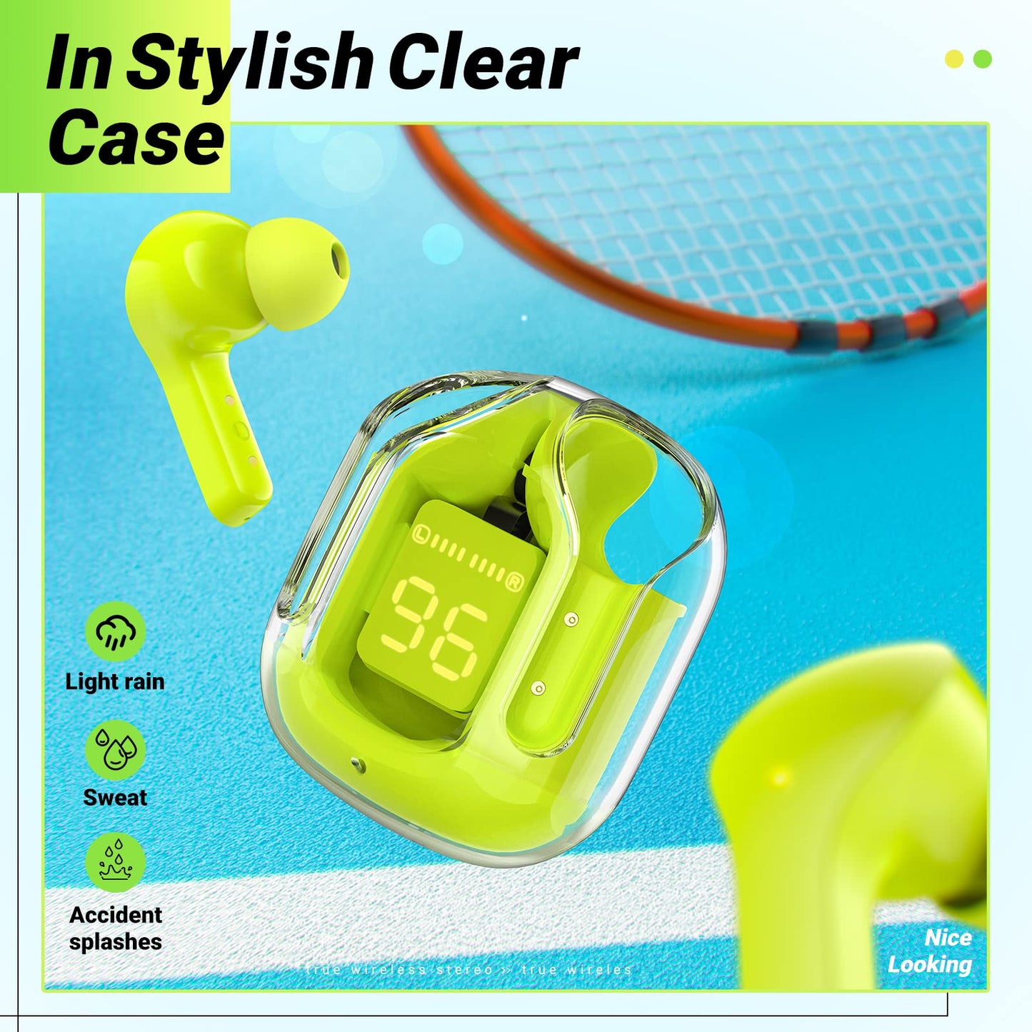 T6 Wireless Earbuds ENC Noise Cancelling, HiFi Stereo, LED Display & Mic - Tazeet.com