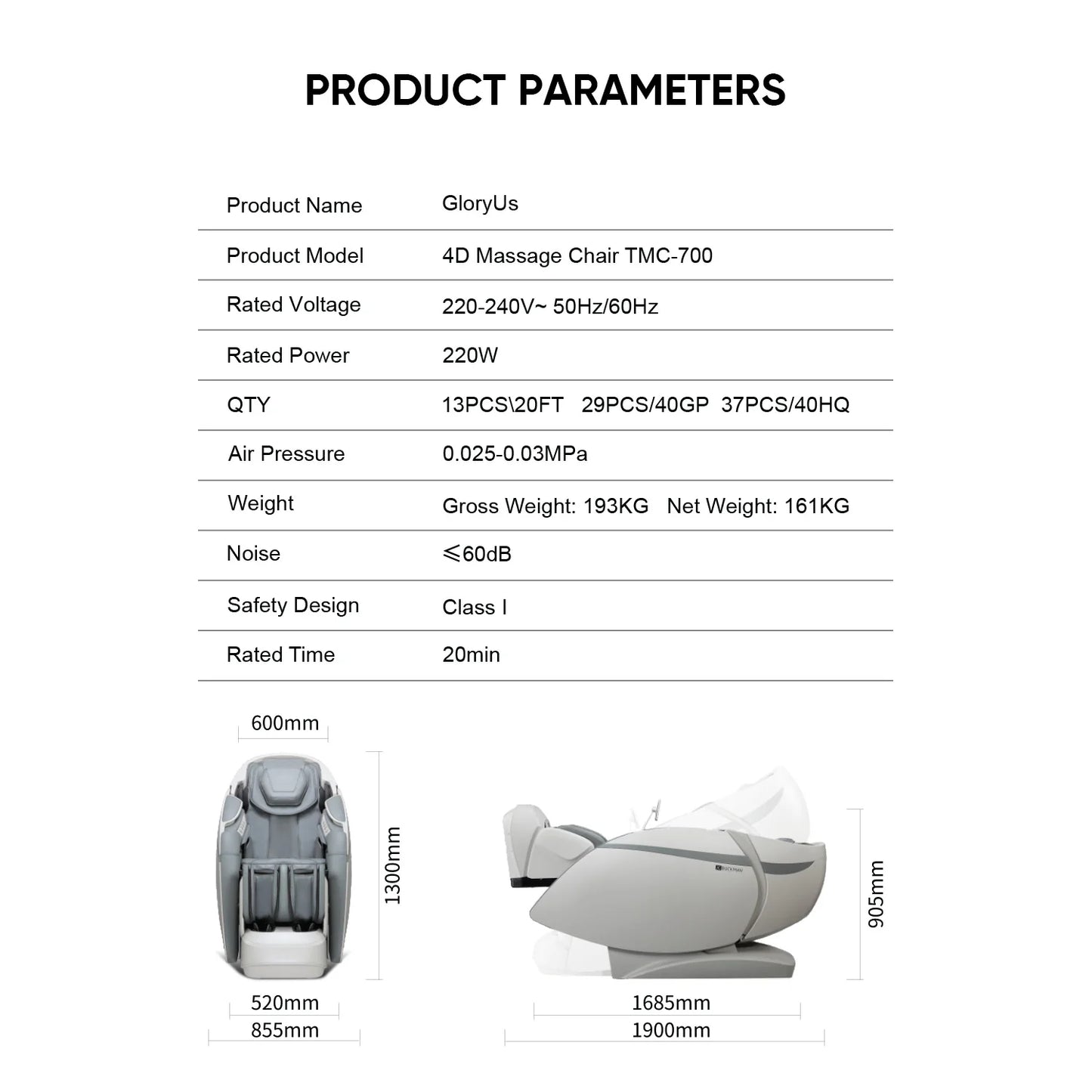 JC Buckman GloryUs Massage Chair with Free Smart Sprint Treadmill - Premium Full Body 4D & 3D Recliner with Yoga Stretch & Footrest Extension - Tazeet.com