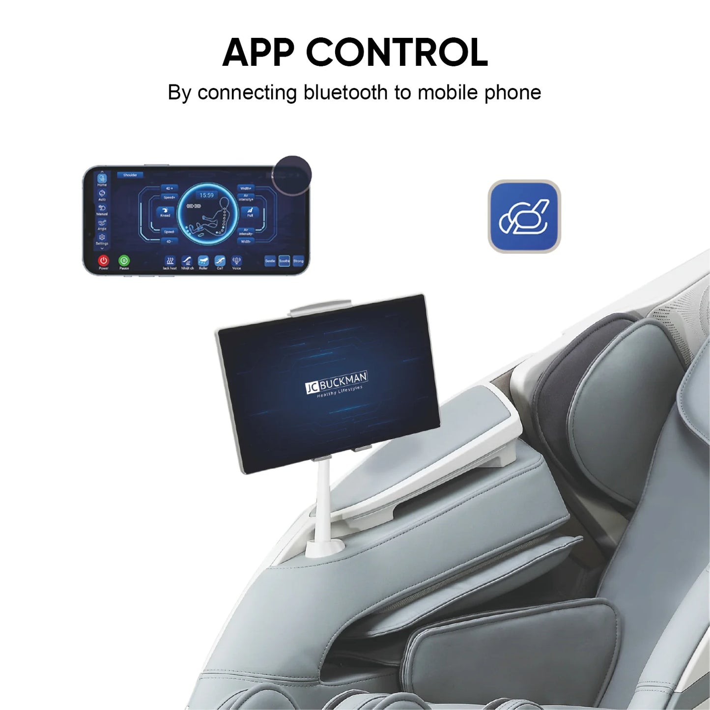 JC Buckman GloryUs Massage Chair with Free Smart Sprint Treadmill - Premium Full Body 4D & 3D Recliner with Yoga Stretch & Footrest Extension - Tazeet.com