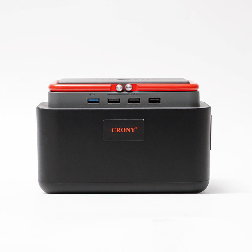 Portable Power Station – Model BS100, 120W Output with 45000mAh Battery and Solar Panel - Tazeet.com