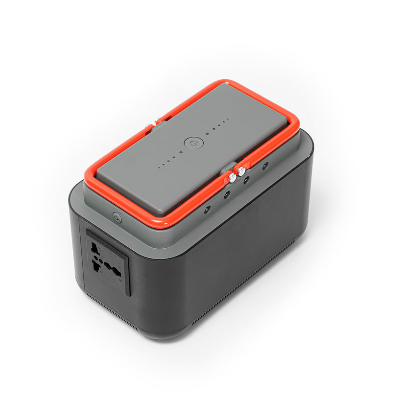 Portable Power Station – Model BS100, 120W Output with 45000mAh Battery and Solar Panel - Tazeet.com