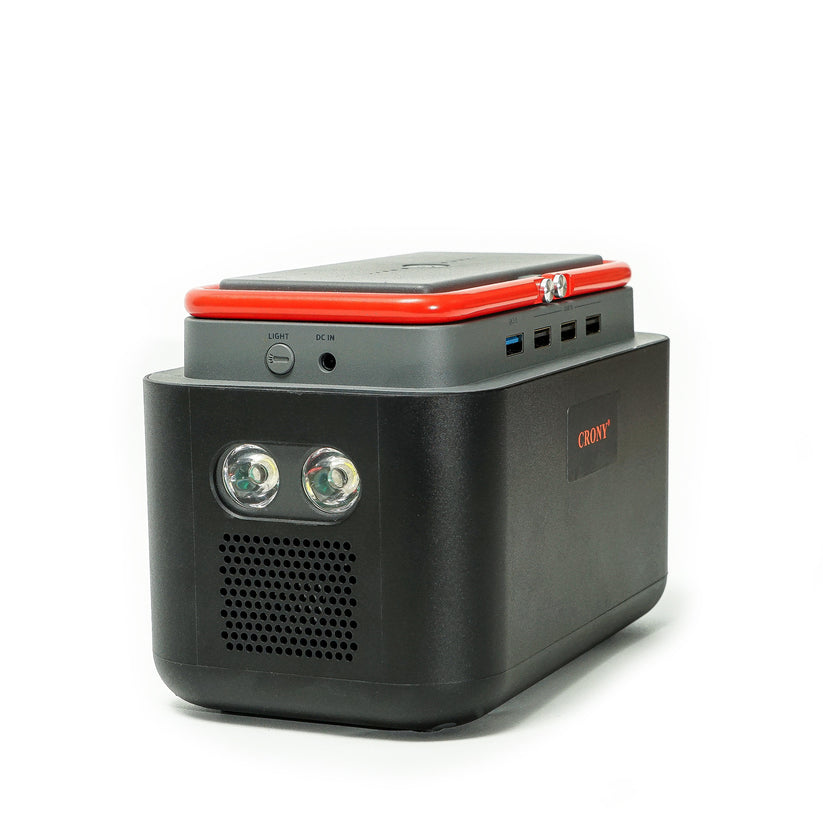 Portable Power Station – Model BS100, 120W Output with 45000mAh Battery and Solar Panel - Tazeet.com