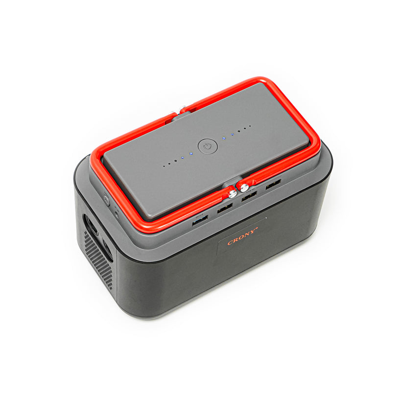 Portable Power Station – Model BS100, 120W Output with 45000mAh Battery and Solar Panel - Tazeet.com