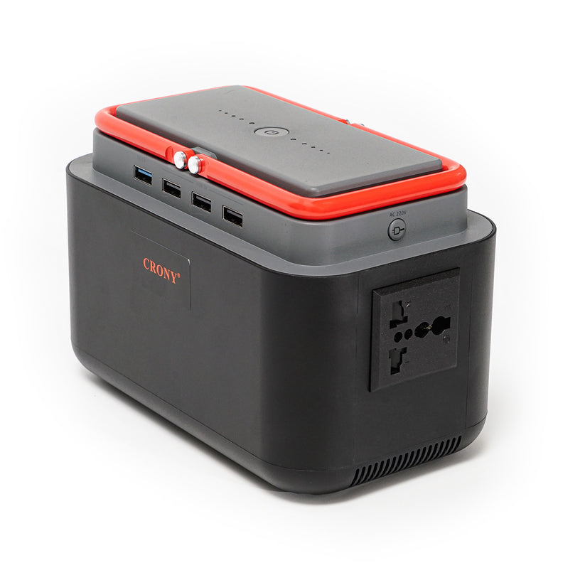 Portable Power Station – Model BS100, 120W Output with 45000mAh Battery and Solar Panel - Tazeet.com