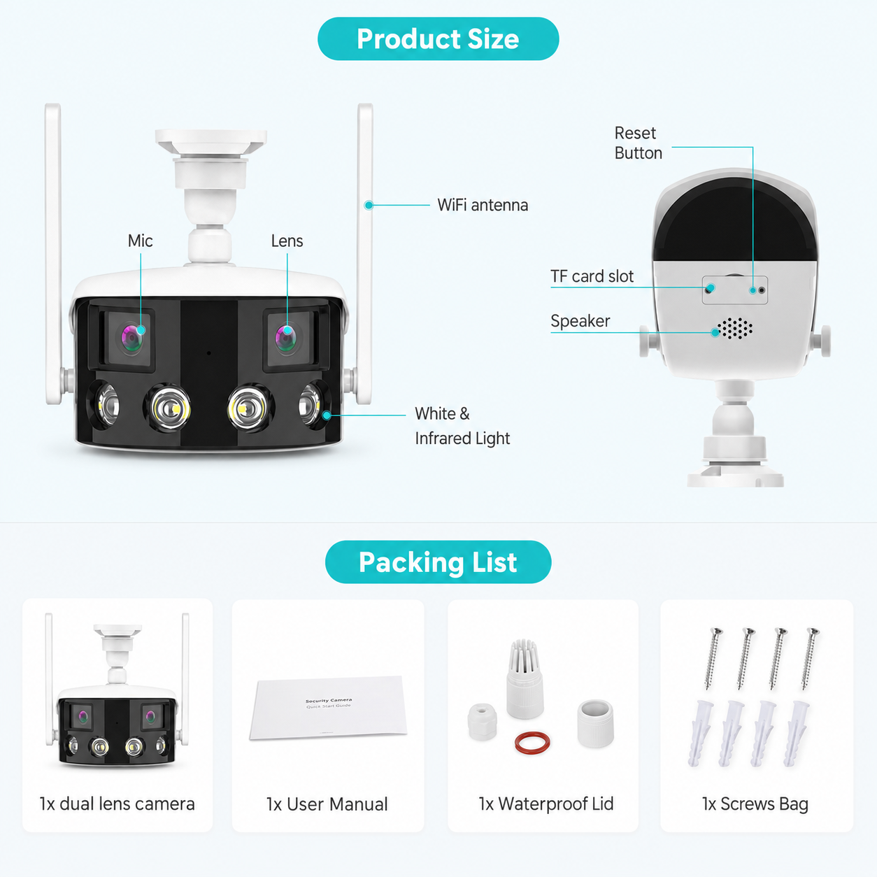 EW 180 Degree Panorama Outdoor Security Camera 4K - product image 9