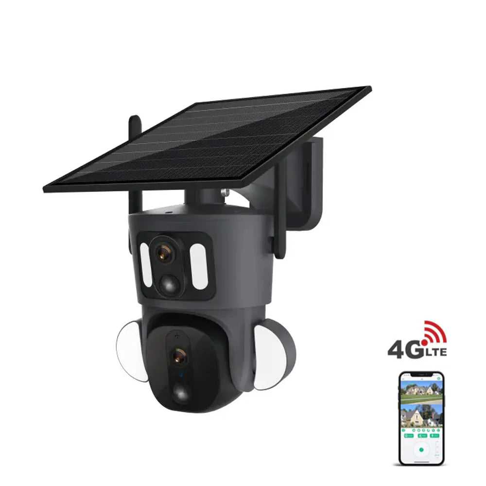 RBX-SD320 Solar PTZ Wireless Camera | 8MP, 1080P, 355° PTZ, IR Night Vision, Two-Way Audio, Human Body Induction, Waterproof - Tazeet.com