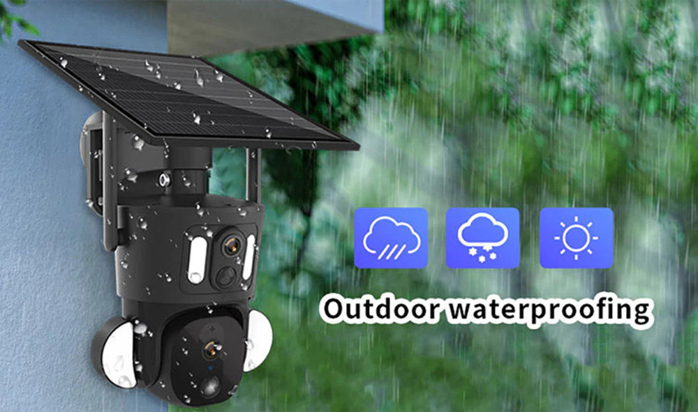 RBX-SD320 Solar PTZ Wireless Camera | 8MP, 1080P, 355° PTZ, IR Night Vision, Two-Way Audio, Human Body Induction, Waterproof - Tazeet.com