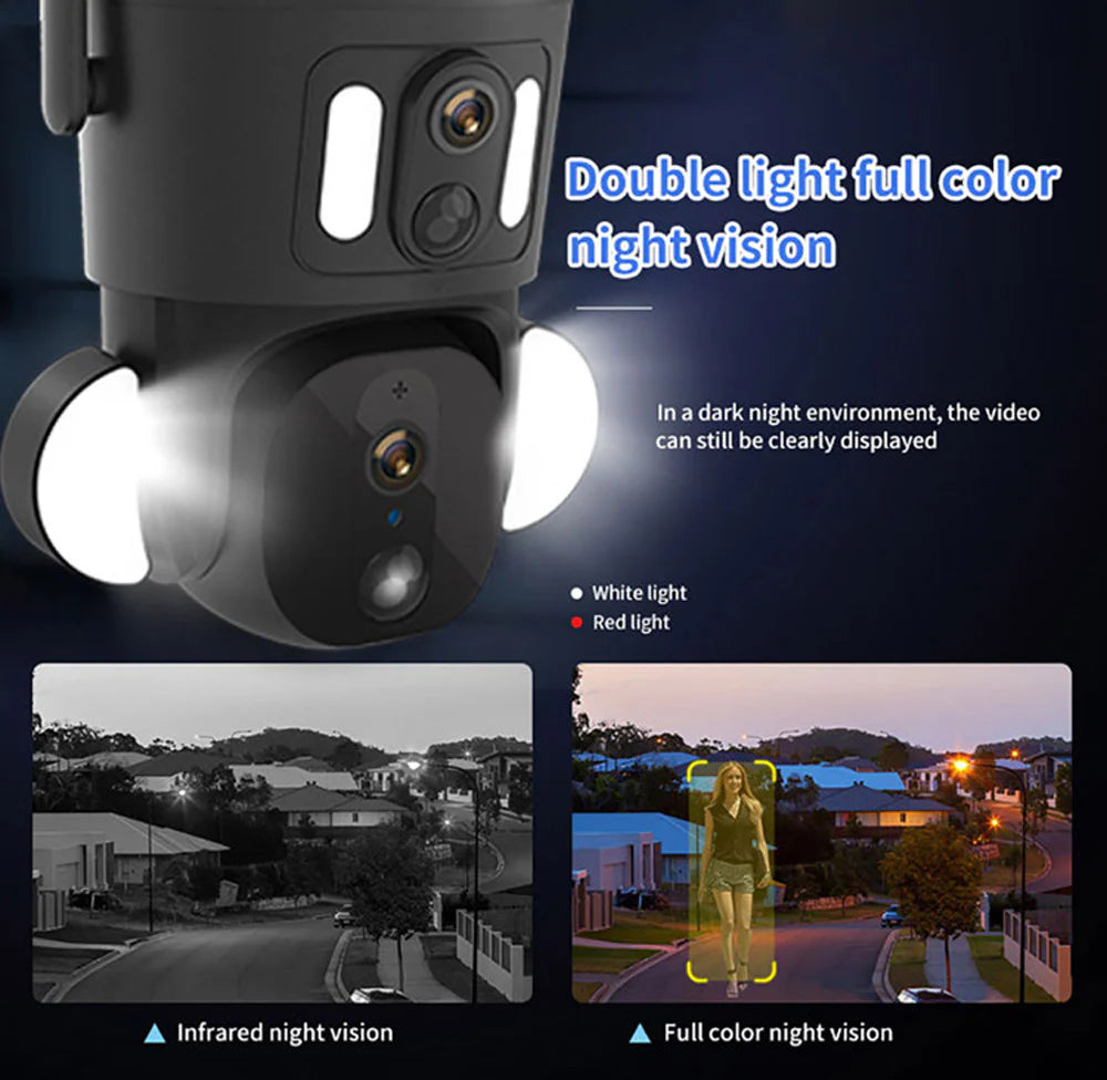 RBX-SD320 Solar PTZ Wireless Camera | 8MP, 1080P, 355° PTZ, IR Night Vision, Two-Way Audio, Human Body Induction, Waterproof - Tazeet.com