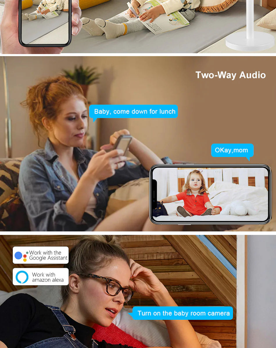 X8-1080P Wi-Fi Clock Camera | Wireless Home Security Cam with Night Vision & Two-Way Audio - Tazeet.com