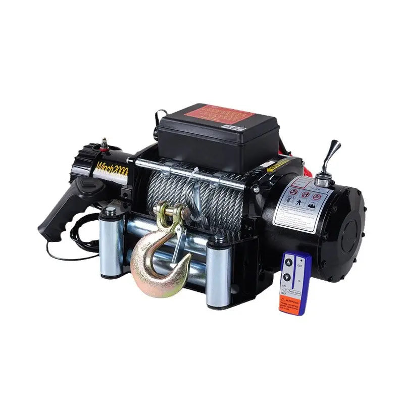 12V/24V 4x4 Electric Winch with Synthetic Rope | Heavy-Duty Off-Road Winches | 2000LBS - 20000LBS - Tazeet.com