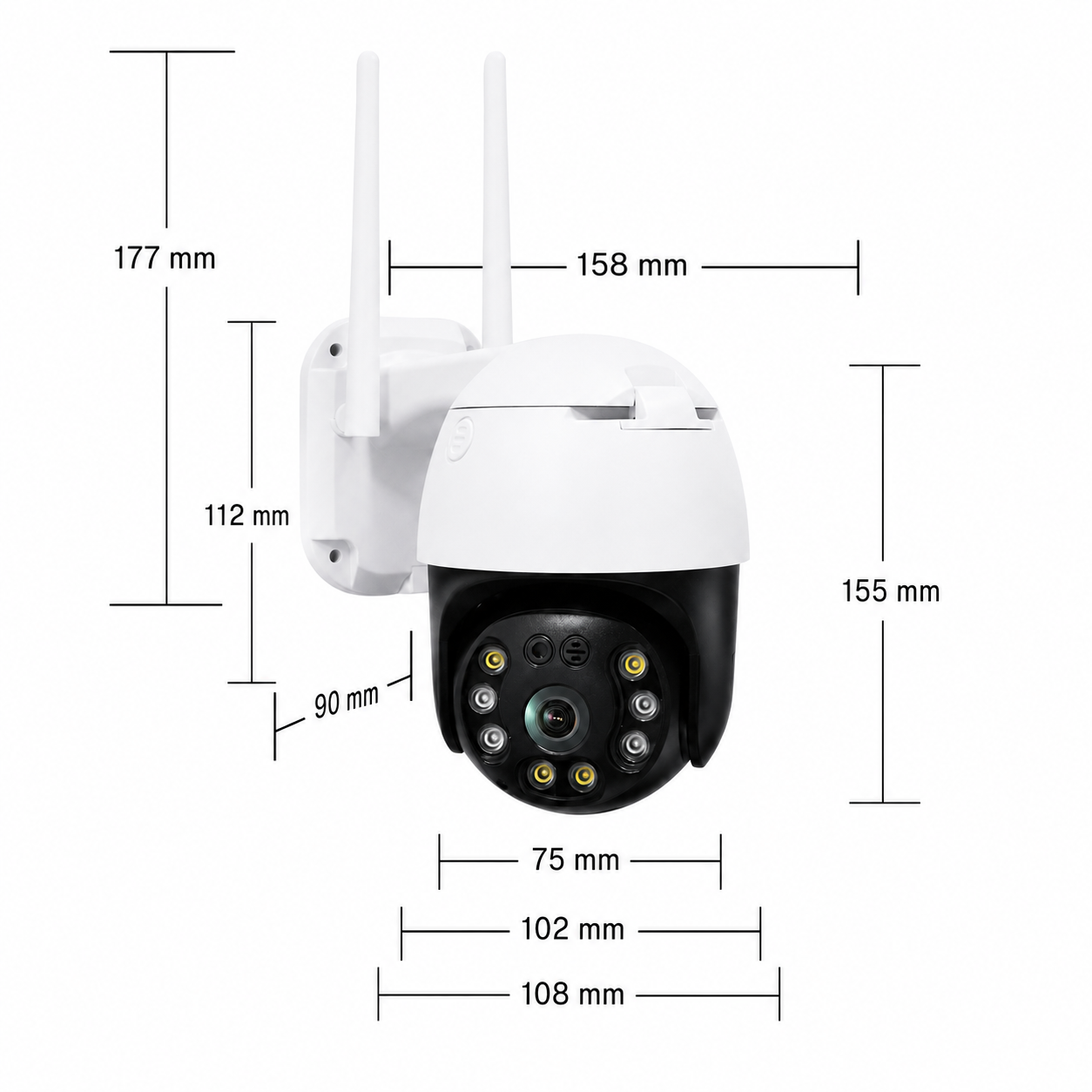 NIP-20HS PTZ Security Camera | 5MP | 2K | IR Night Vision | Two-Way Audio