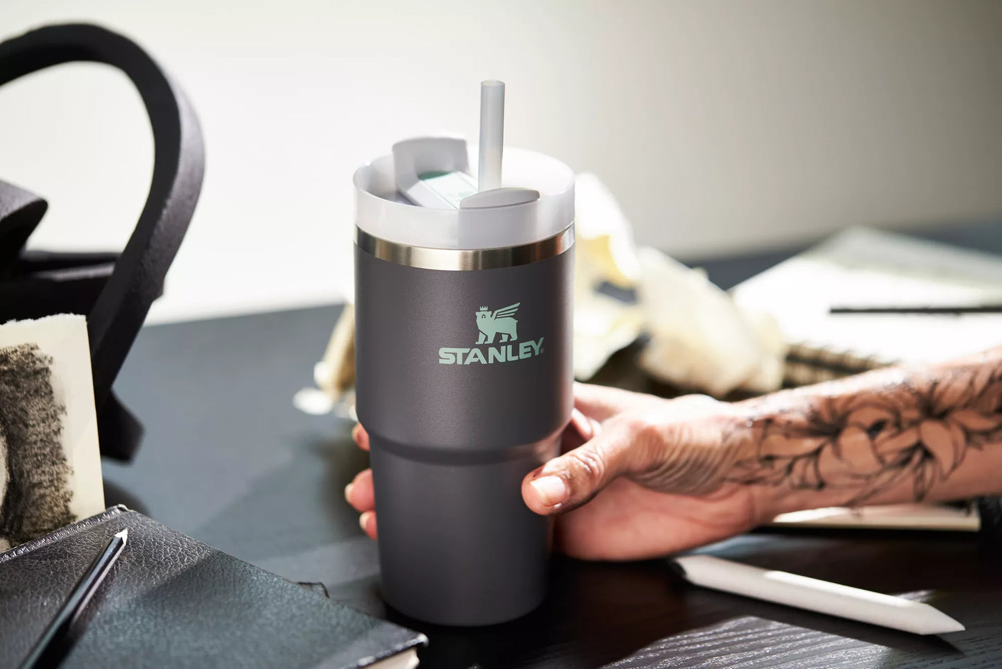 Stanley Quencher H2.O FlowState™ Tumbler 20oz (590ml) – BPA-Free, Double-Wall Vacuum Insulated, Sustainable Stainless Steel - Tazeet.com