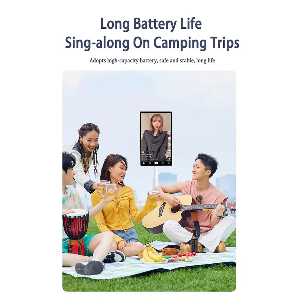 Tazeet TX24-1 Smart Interactive Mobile Screen – 24" 4K UHD, 10-Point Touch, 10000mAh Battery, Android 12