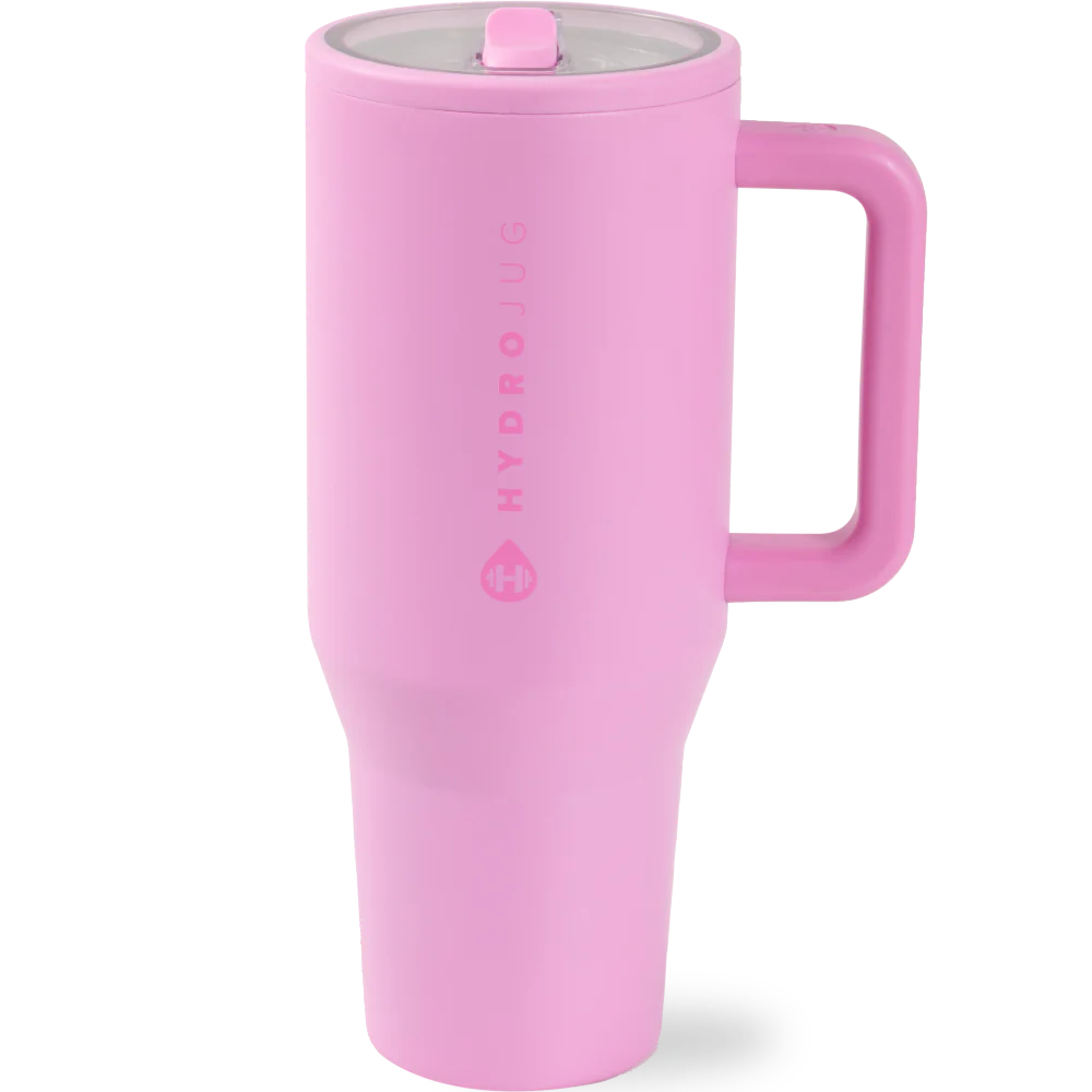 HydroJug Traveler - 40 oz Insulated Tumbler with Handle & Flip Straw | Leak-Resistant Stainless Steel Water Bottle | Car Cup Holder Friendly | Reusable for Gym, Hiking, School | Gifts for Men & Women - Tazeet.com