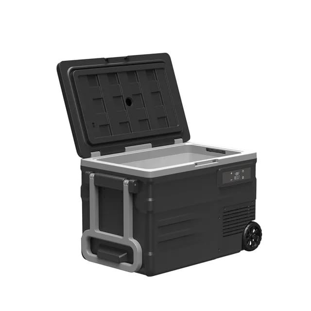 55L & 65L Car Refrigerator with Dual Power Options, LED Control Panel & Built-in Trolley – Perfect for Travel & Camping - Tazeet.com