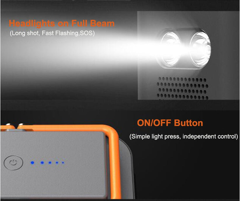 Portable Power Station – Model BS100, 120W Output with 45000mAh Battery and Solar Panel - Tazeet.com
