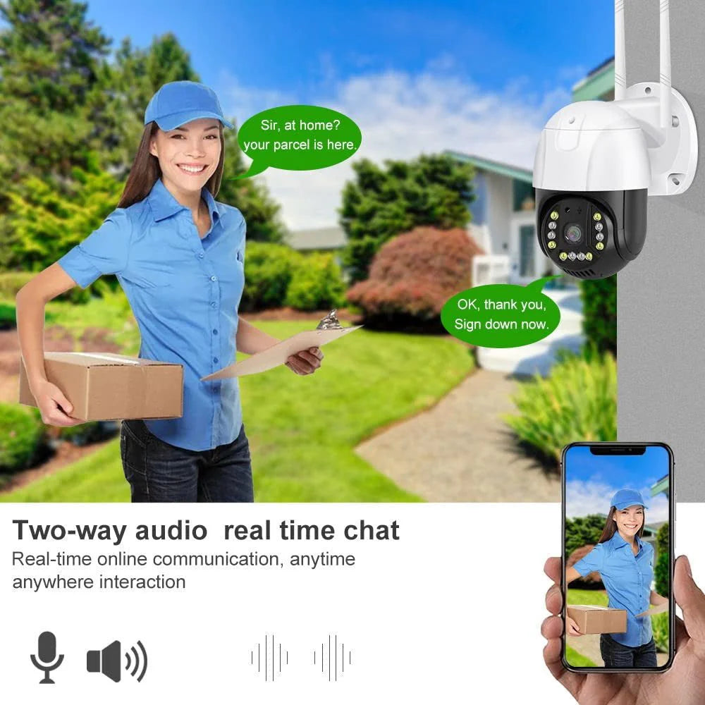 P20 4G PTZ Wireless Camera | 2MP, 1080P, Motion Detection, IP66 Waterproof - Tazeet.com