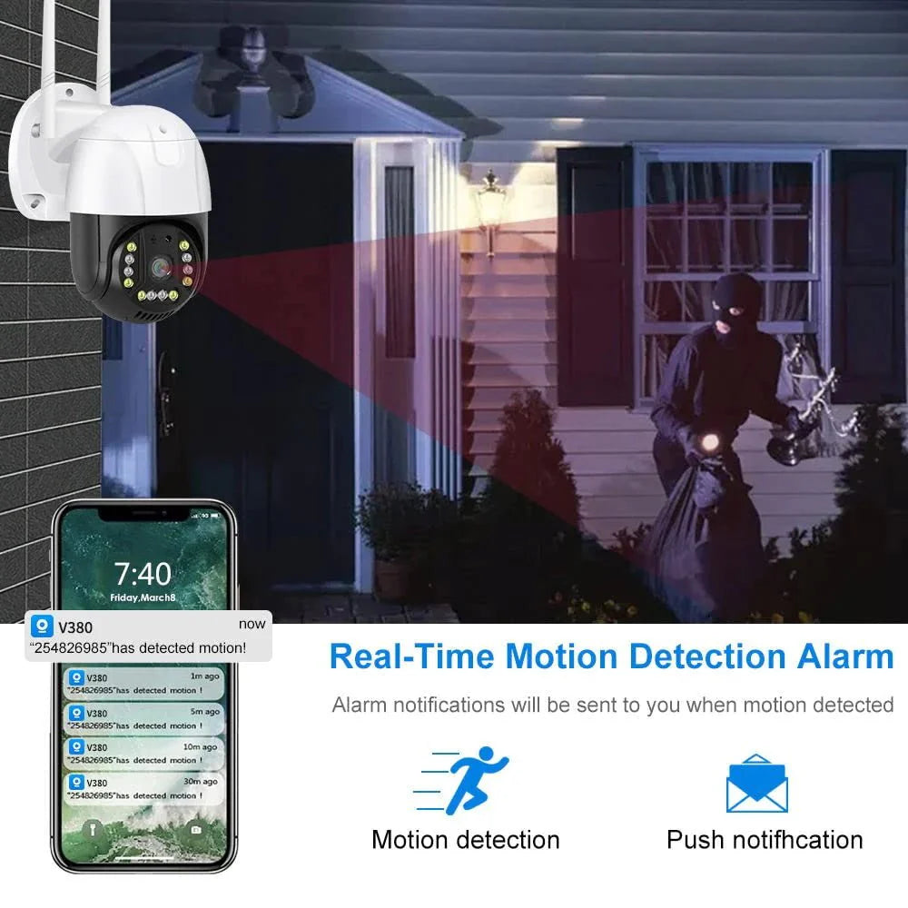 P20 4G PTZ Wireless Camera | 2MP, 1080P, Motion Detection, IP66 Waterproof - Tazeet.com