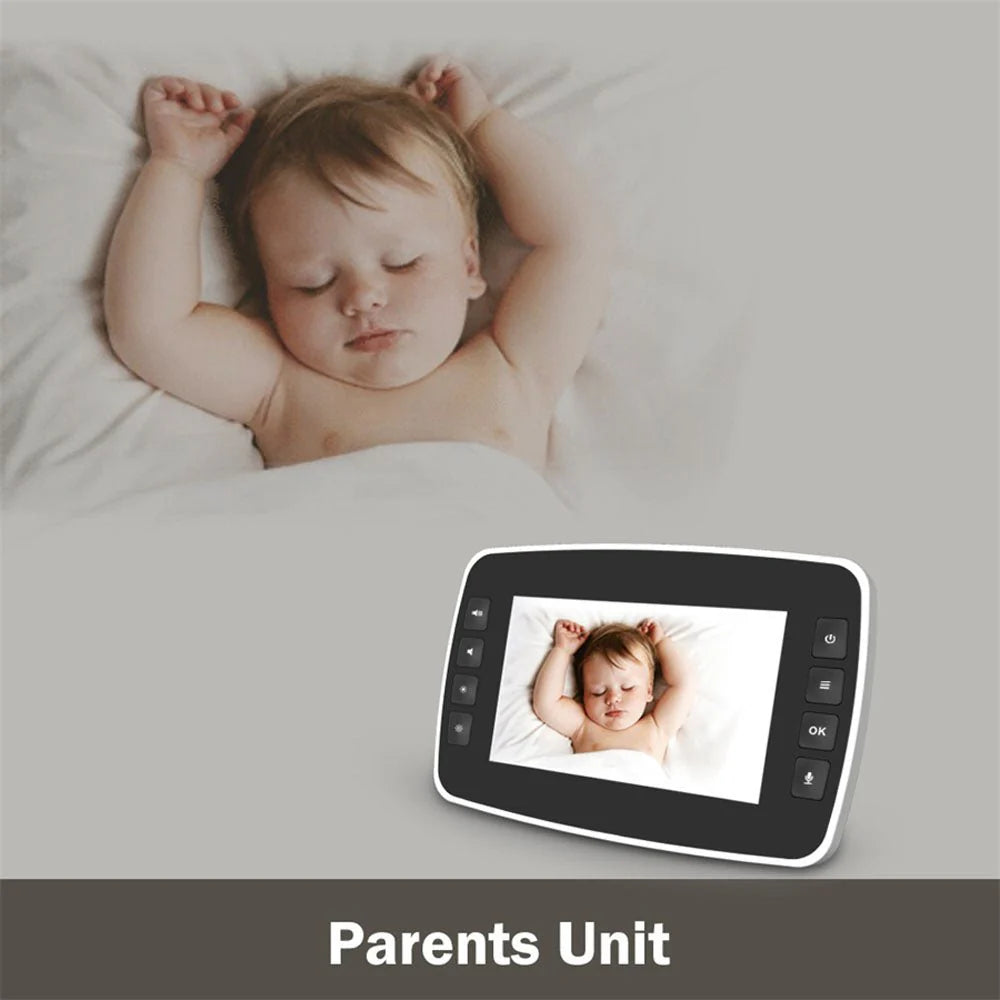 PTZ Wireless Baby Monitor Model SM430A - 3MP, 4.3” HD LCD Display, IR Night Vision, Two-Way Audio & Lullabies - Tazeet.com