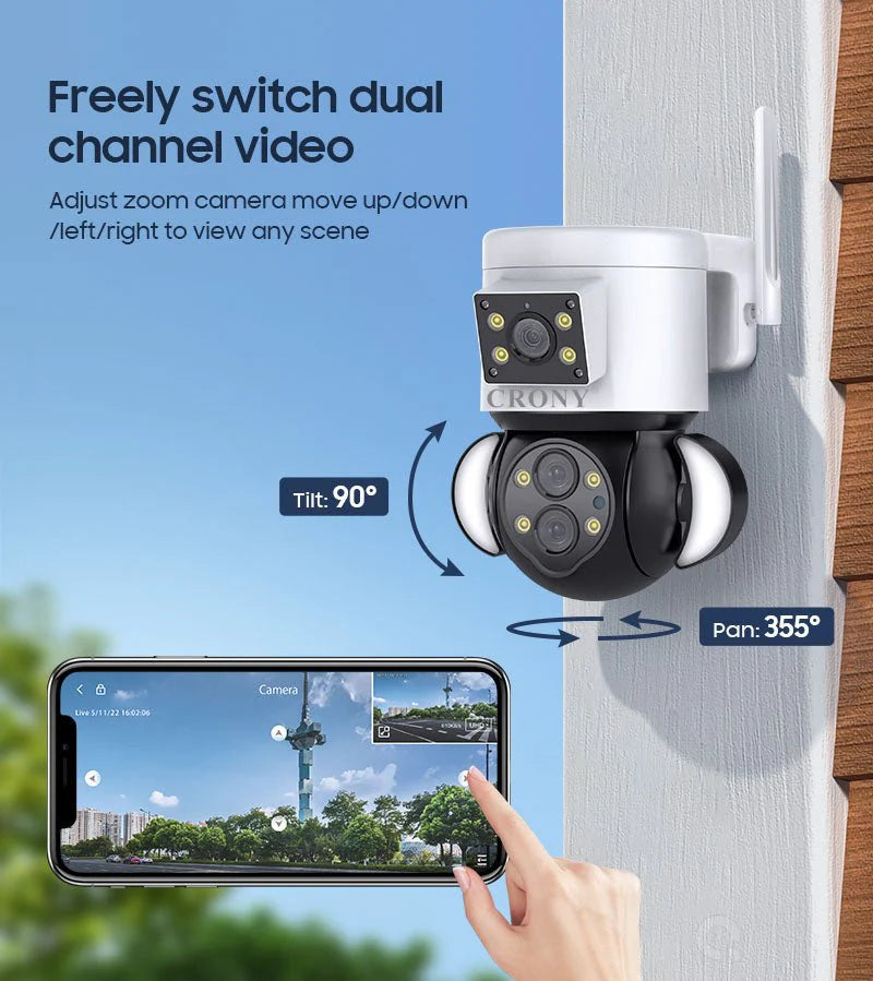 ST-430 Triple Lens Wireless Camera | 10MP, 2592x2048 Resolution, 10x Optical Zoom, Motion Tracking - Tazeet.com