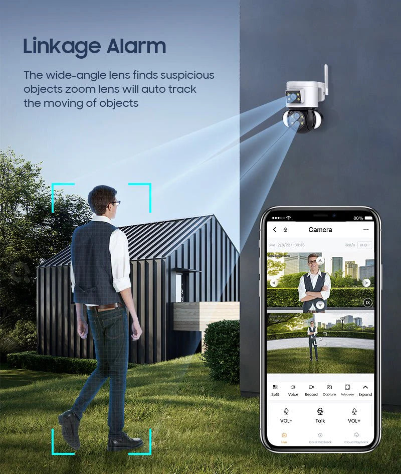 ST-430 Triple Lens Wireless Camera | 10MP, 2592x2048 Resolution, 10x Optical Zoom, Motion Tracking - Tazeet.com
