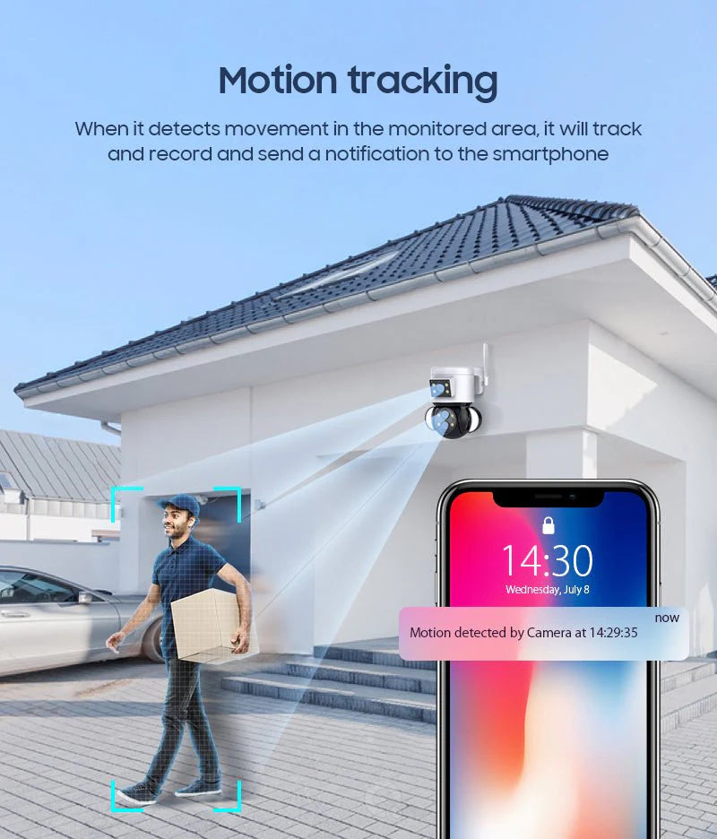 ST-430 Triple Lens Wireless Camera | 10MP, 2592x2048 Resolution, 10x Optical Zoom, Motion Tracking - Tazeet.com