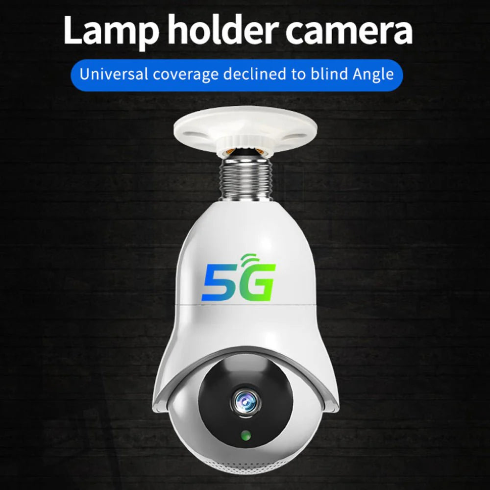 PTZ Wireless Bulb Camera TC76 | 2MP | 720P HD | 275° Pan & 95° Tilt | IR Night Vision | Motion Detection | Two-way Audio | Wi-Fi | Waterproof | App Connectivity - Tazeet.com