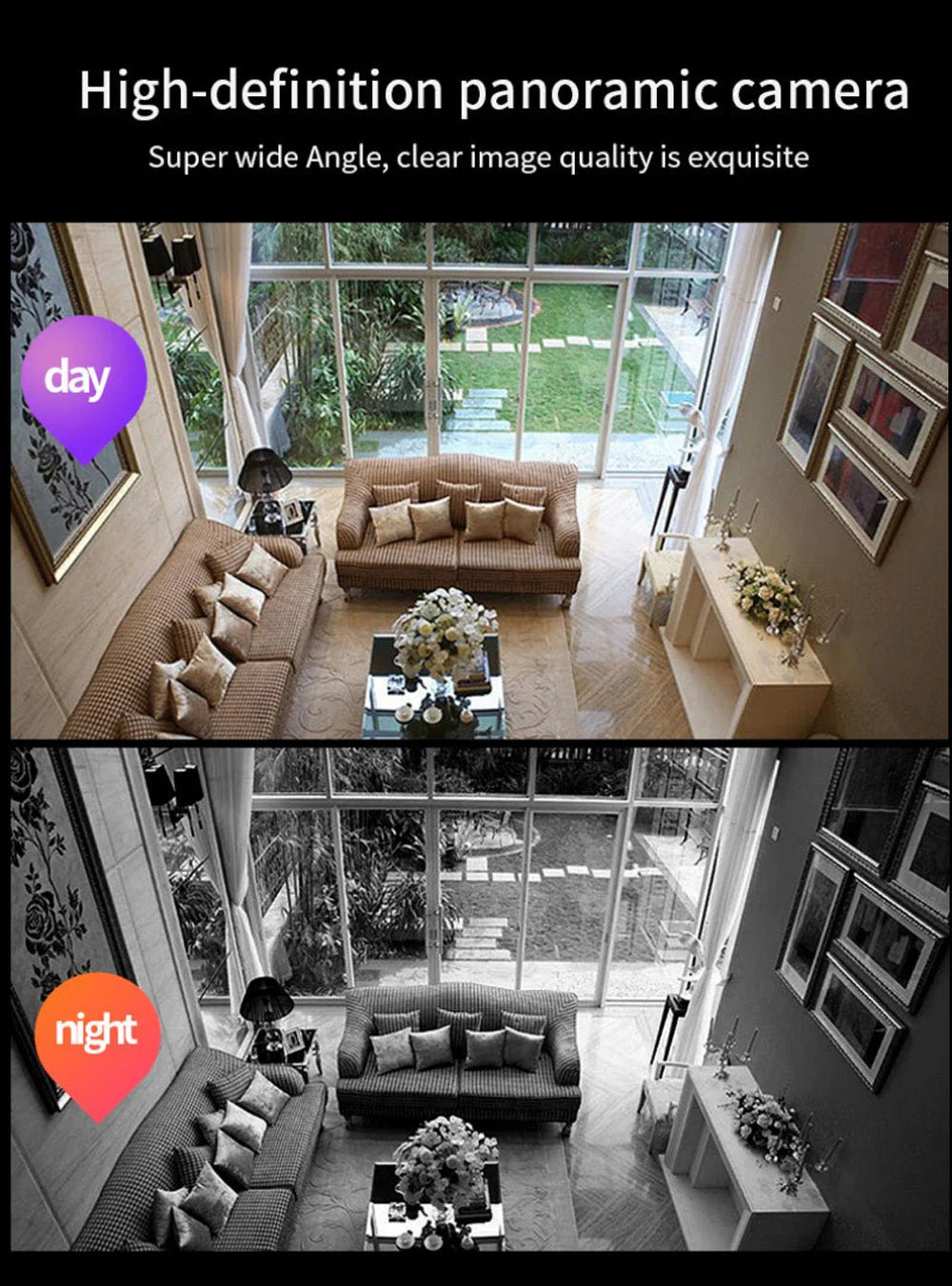 PTZ Wireless Bulb Camera TC76 | 2MP | 720P HD | 275° Pan & 95° Tilt | IR Night Vision | Motion Detection | Two-way Audio | Wi-Fi | Waterproof | App Connectivity - Tazeet.com