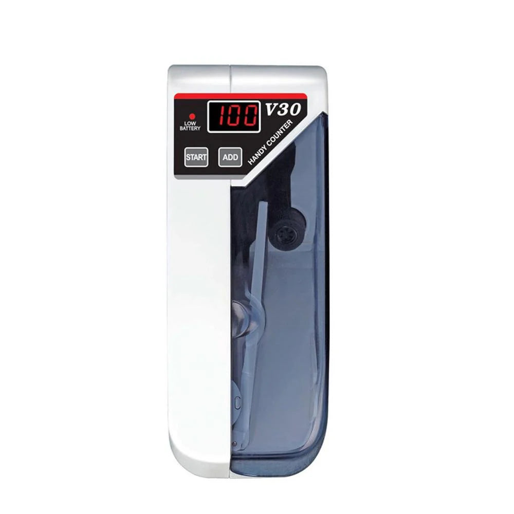 Mini Currency Counter Model V30 with Built-in LED Display, UV Detection, and Portable Design - Tazeet.com