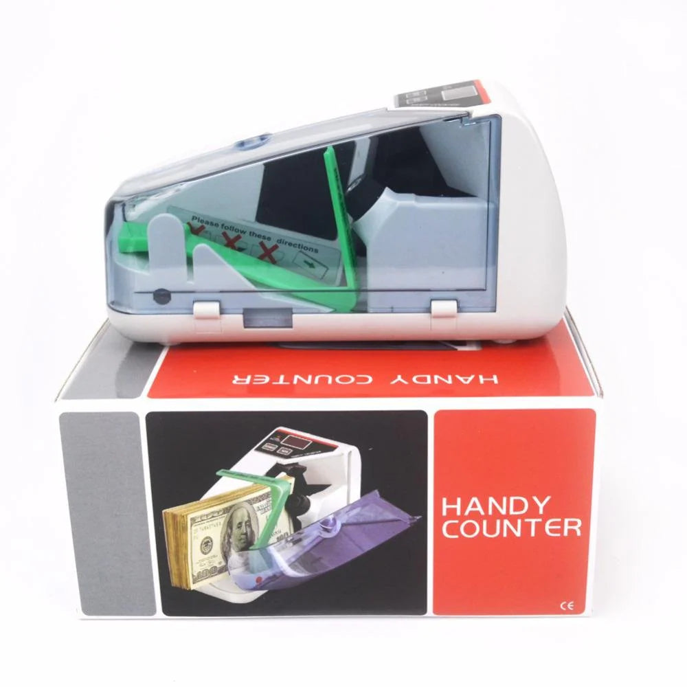 Mini Currency Counter Model V30 with Built-in LED Display, UV Detection, and Portable Design - Tazeet.com