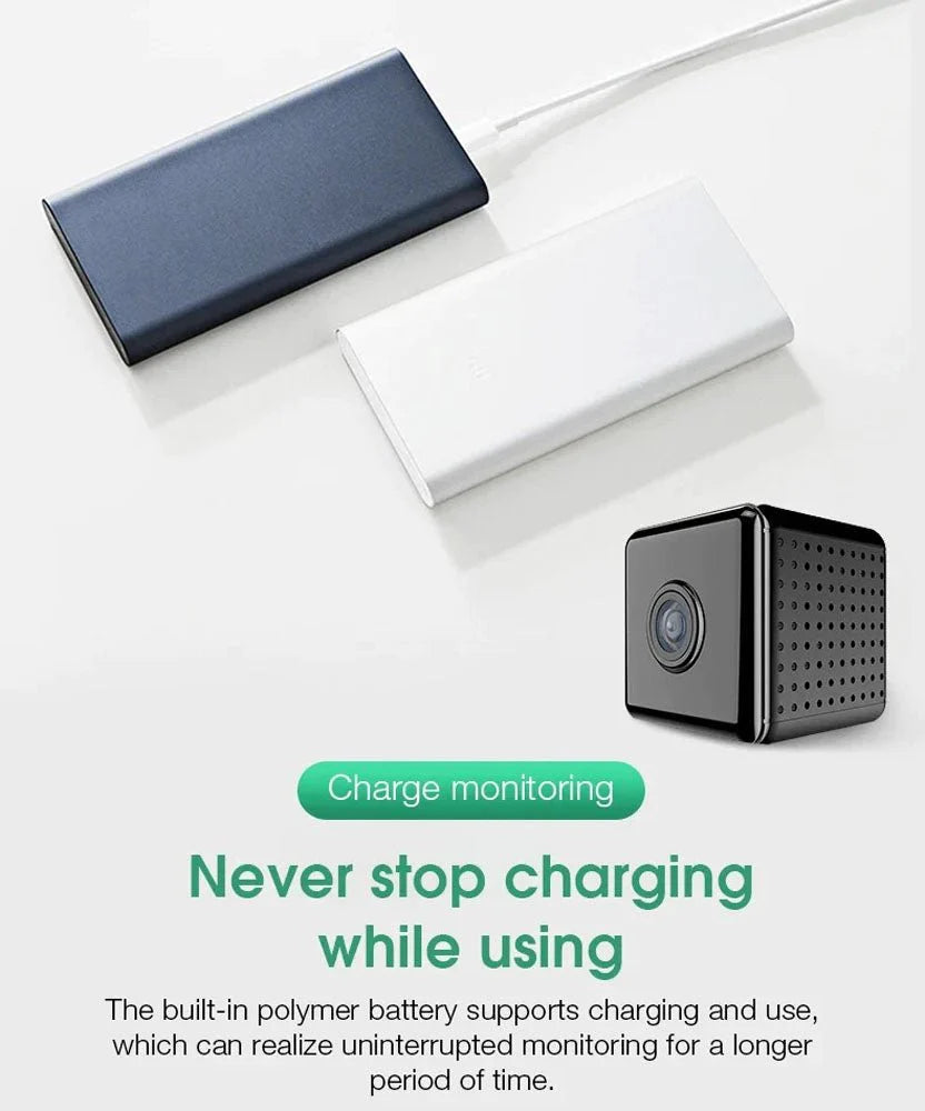 Mini Wireless Camera W10 | 1080P Wi-Fi Compact Security Cam with Night Vision & Motion Detection - Tazeet.com