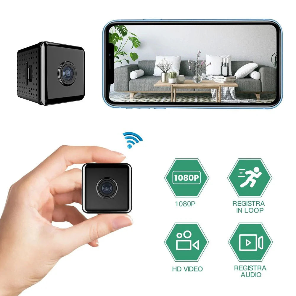 Mini Wireless Camera W10 | 1080P Wi-Fi Compact Security Cam with Night Vision & Motion Detection - Tazeet.com