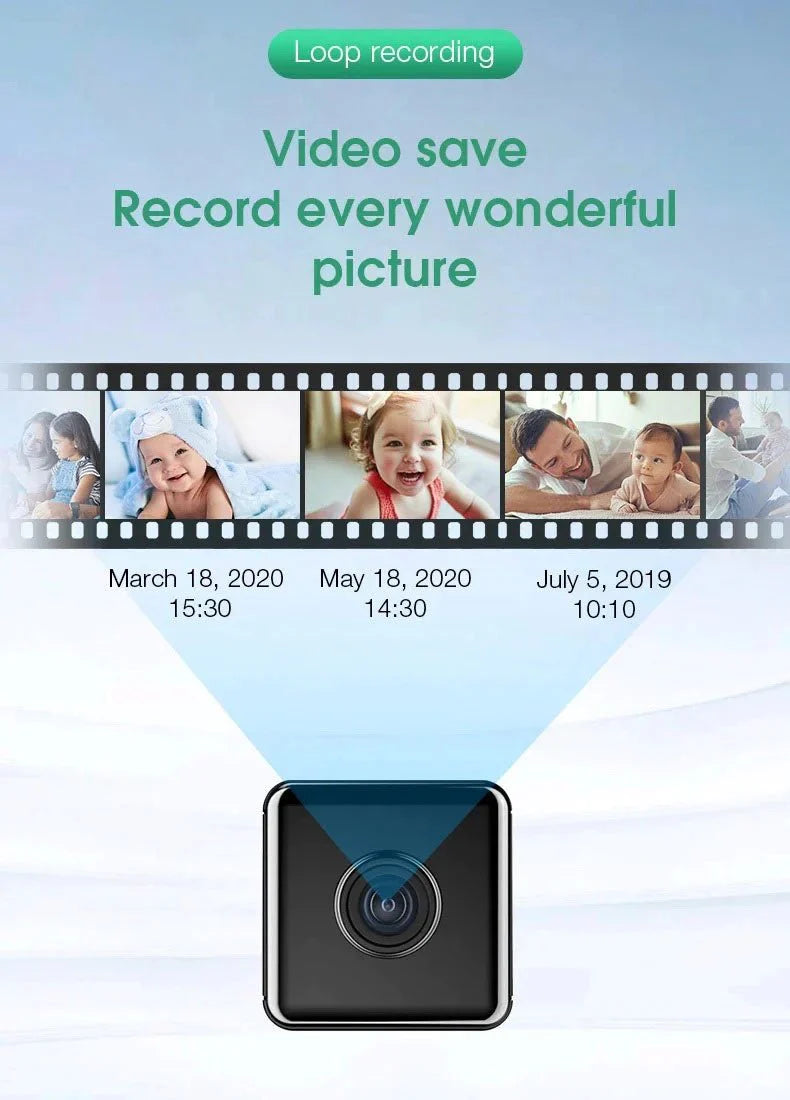 Mini Wireless Camera W10 | 1080P Wi-Fi Compact Security Cam with Night Vision & Motion Detection - Tazeet.com