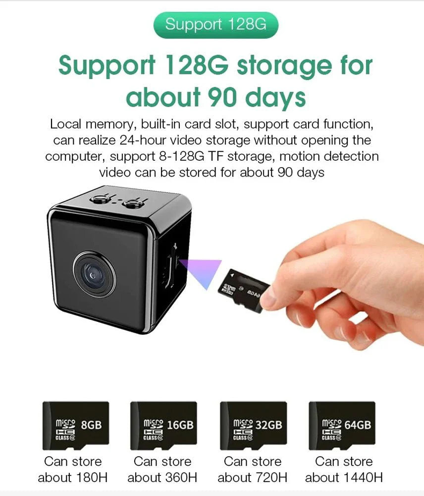 Mini Wireless Camera W10 | 1080P Wi-Fi Compact Security Cam with Night Vision & Motion Detection - Tazeet.com